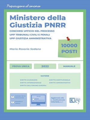 cover image of Concorsi ministeriali della giustizia piano PNRR